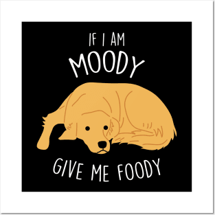 Golden Retriever Dog Moody Foody Posters and Art